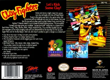 Clay Fighter (USA) box cover back